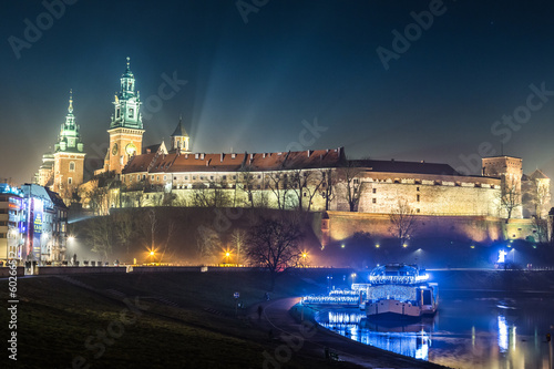 Fototapeta Poland, Krakow. Wawel Castle and Wistula . Krakow Poland.