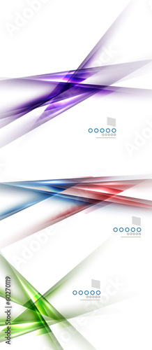 Vector: Set of blurred color shadow lines design elements Set of blurred color shadow lines design elements