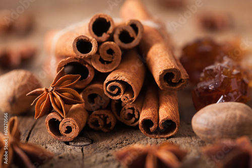 Photo: spices cinnamon anise nutmeg rock sugar spices cinnamon anise nutmeg rock sugar
