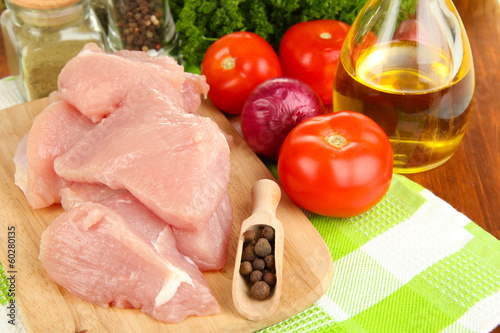 Photo: Raw turkey meat close up Raw turkey meat close up