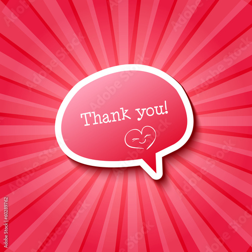 Vector: Postcard with the words of gratitude thanks Postcard with the words of gratitude thanks