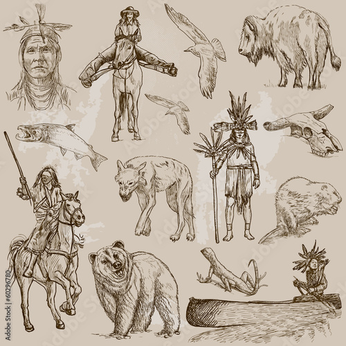 Vector: Mainly INDIANS (and Wild West as well), set no.1 Mainly INDIANS (and Wild West as well), set no.1