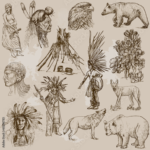 Vector: Mainly INDIANS (and Wild West as well), set no.2 Mainly INDIANS (and Wild West as well), set no.2