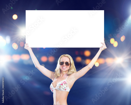 Photo: Girl with banner Girl with banner