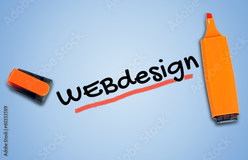 Photo: Webdesign word Webdesign word