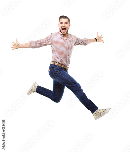 Photo: Handsome man jumping Handsome man jumping