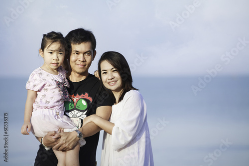 Photo: Happy family on the beach Happy family on the beach