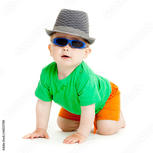 Photo: baby boy isolated. baby boy isolated.