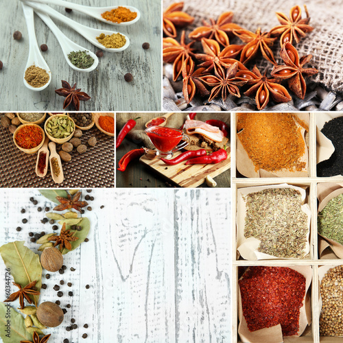 Photo: Spices collage Spices collage