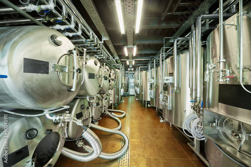 Photo: Tanks in microbrewery Tanks in microbrewery