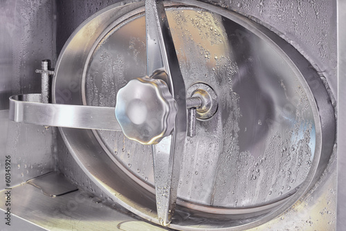 Photo: Hatch of tank at brewery Hatch of tank at brewery