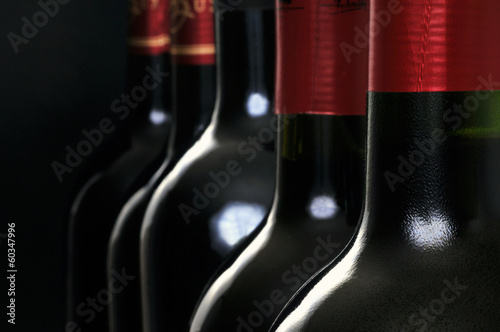 Photo: Bouteilles de vin rouge Bouteilles de vin rouge