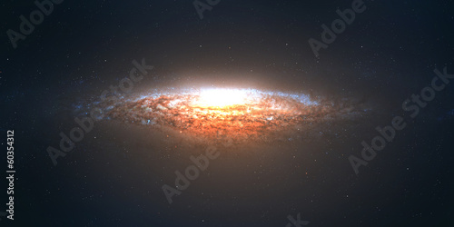 Incredibly beautiful spiral galaxy somewhere in deep space