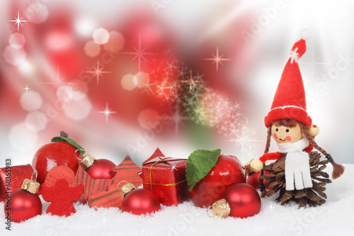 Photo: Weihnachtsdekoration vor Bokeh Weihnachtsdekoration vor Bokeh