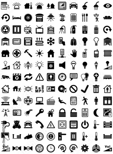 Vector: Symbole Hausautomatisierung Symbole Hausautomatisierung