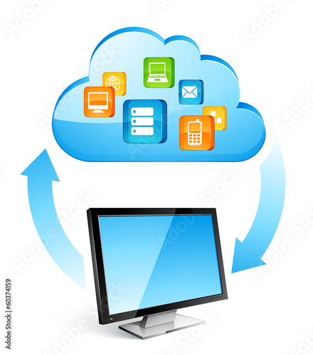 Vector: Cloud computing Cloud computing