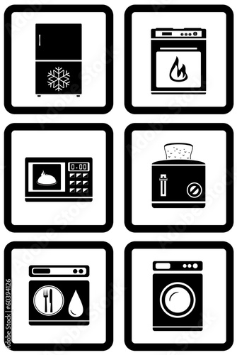Vector: set of household appliances for home set of household appliances for home