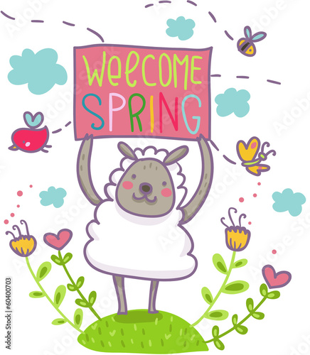 Illustration: benvenuta primavera! benvenuta primavera!