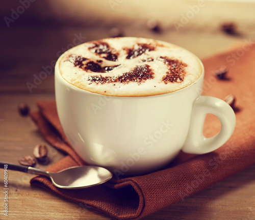 Photo: Cappuccino. Cup of Cappuccino or Latte Coffee Cappuccino. Cup of Cappuccino or Latte Coffee