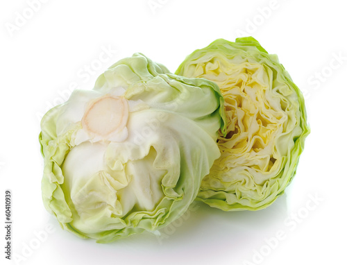 Photo: green cabbage isolated on white green cabbage isolated on white