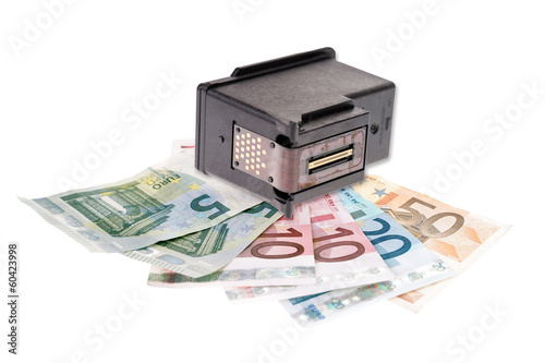 Photo: Druckerpatrone und Geldscheine - Recycling Druckerpatrone und Geldscheine - Recycling