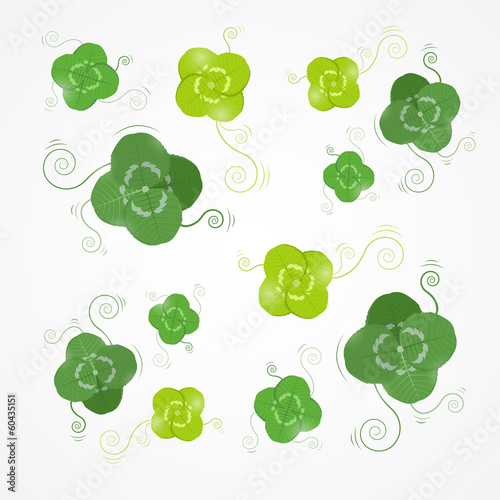Vector: Vector Green Clover Leaves Vector Green Clover Leaves