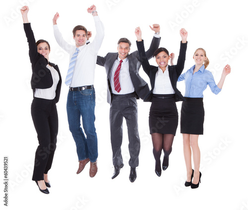 Photo: Group Of Businesspeople Raising Hands Group Of Businesspeople Raising Hands