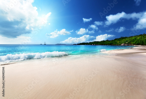 Photo: Anse Lazio beach at Praslin island, Seychelles Anse Lazio beach at Praslin island, Seychelles