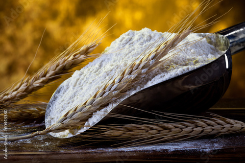 Photo: Flour and wheat Flour and wheat