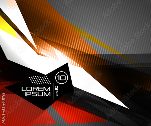 Vector: Vector futuristic glossy lines on black Vector futuristic glossy lines on black