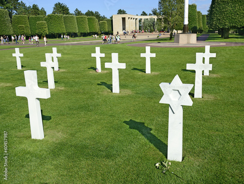 Photo: War Graves and Memorial of American cemetery, Collevile, France War Graves and Memorial of American cemetery, Collevile, France