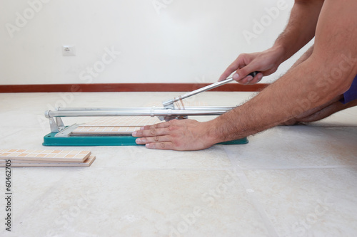 Photo: cutting tiles cutting tiles