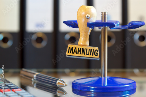 Photo: Stempel - Mahnung Stempel - Mahnung