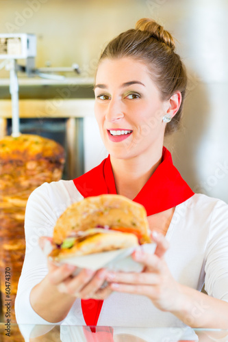 Photo: Kebab - hot Doner with fresh ingredients Kebab - hot Doner with fresh ingredients