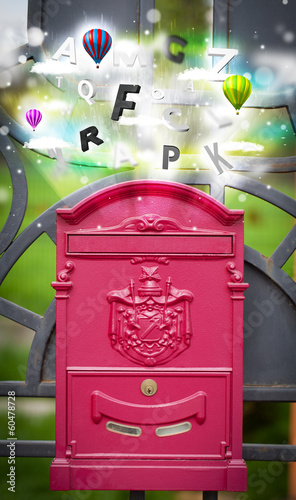 Photo: Post box with colorful letters Post box with colorful letters