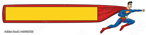 Vector: Superman with banner. Superman with banner.