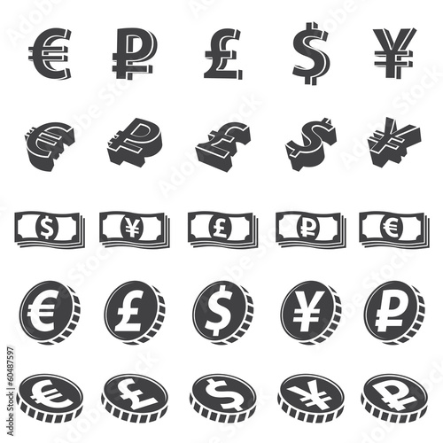 Vector: Money set icon Money set icon