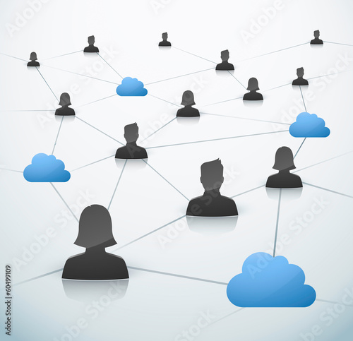 Vector: Groupe travail cloud computing Groupe travail cloud computing