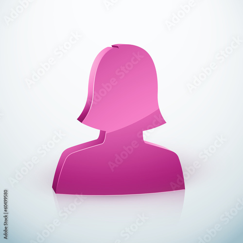 Vector: icône profil femme icône profil femme
