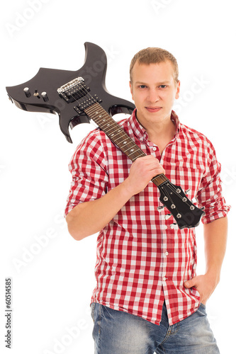 Photo: Young musician with a guitar Young musician with a guitar