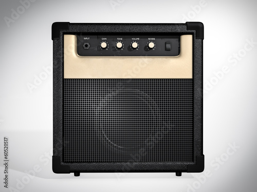 Illustration: Guitar amplifier. Front view Guitar amplifier. Front view
