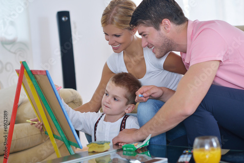 Photo: family drawing on school board at home family drawing on school board at home