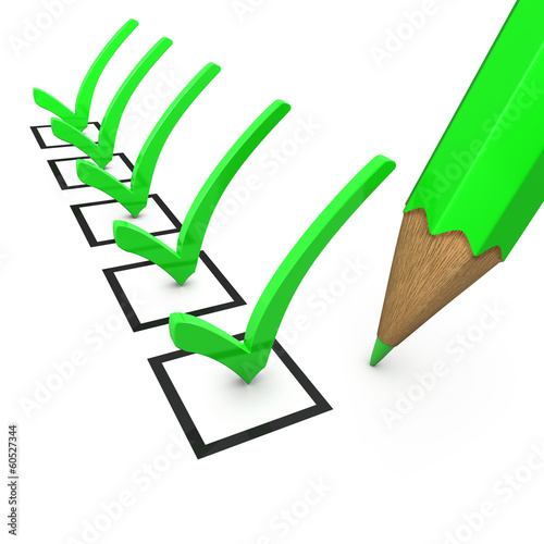 Illustration: Checkliste - Stift Checkliste - Stift