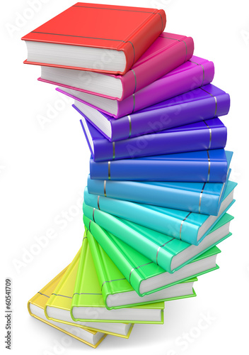 Illustration: Bücher Stufen Bücher Stufen