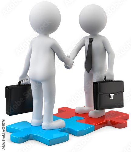 Illustration: Puzzle Partnerschaft Puzzle Partnerschaft