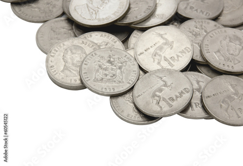 Photo: Collection Of Vintage South African One Rand Coins Collection Of Vintage South African One Rand Coins