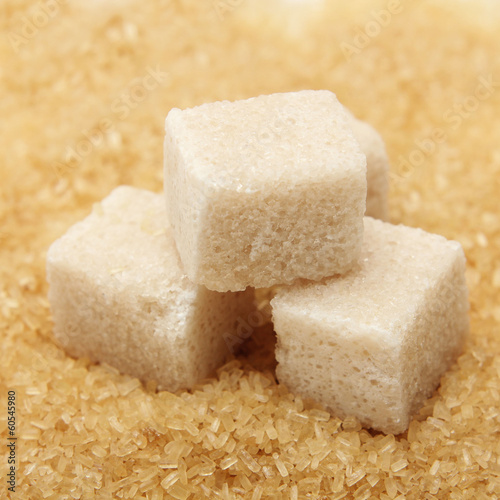 Photo: brown sugar cubes and crystal sugar brown sugar cubes and crystal sugar