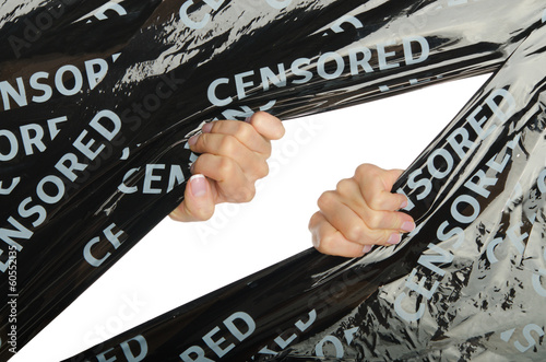 Photo: Women hand doing gap in censoring Women hand doing gap in censoring