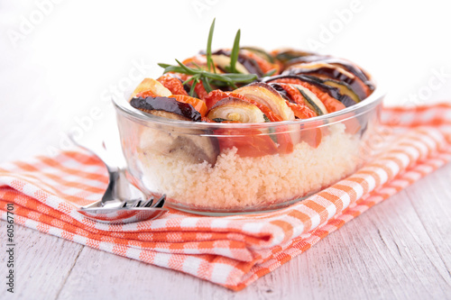 Photo: vegetable baked and semolina vegetable baked and semolina