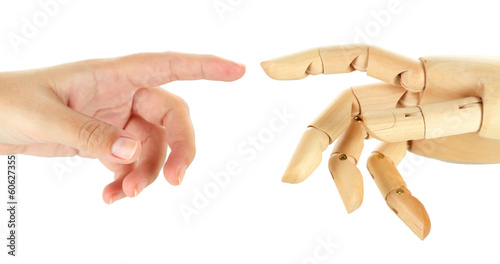 Photo: Two hands isolated on white Two hands isolated on white